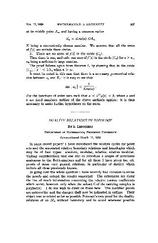 Duality relations in topology