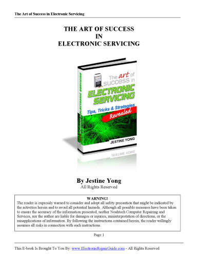The ART OF SUCCESS IN ELECTRONIC SERVICING