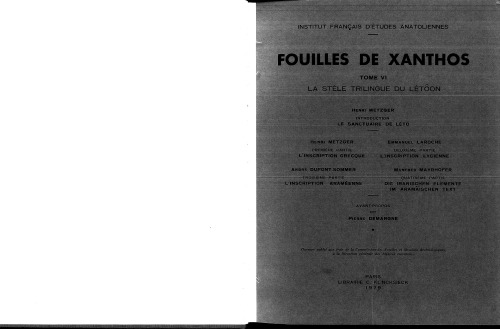 La stele trilingue du Letoon