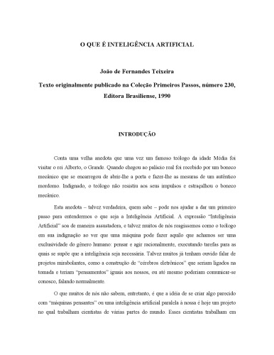 O Que É Inteligência Artificial