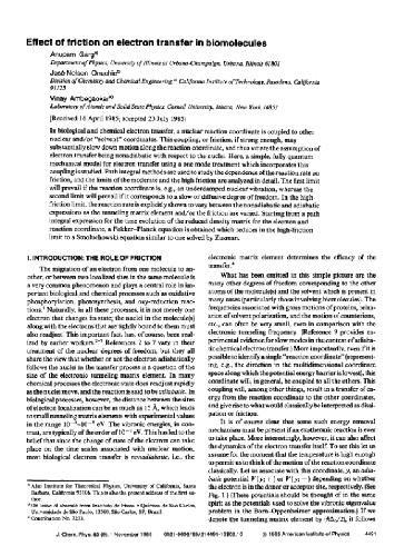 Effect of Friction on Electron Transfer in Biomolecules