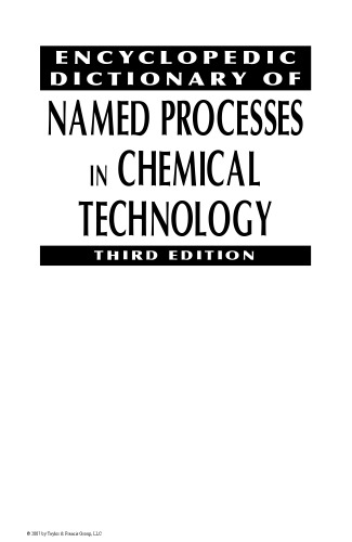 Encyclopedic Dictionary of Named Processes in Chemical Technology
