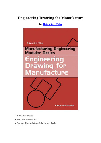 Engineering Drawing for Manufacture ()
