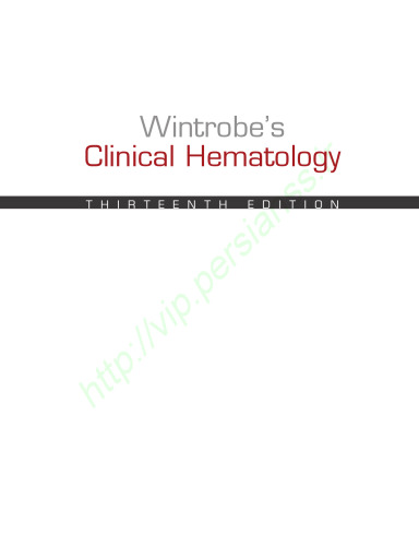 Wintrobe's Clinical Hematology