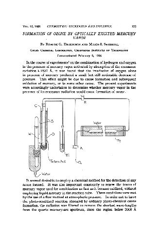 Formation of Ozone by Optically Excited Mercury Vapor