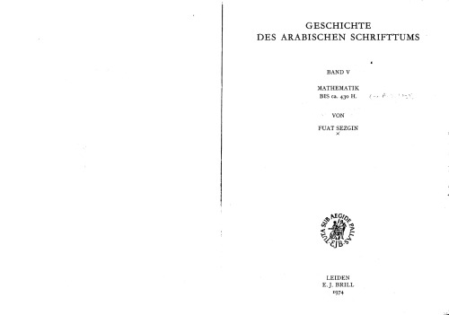 Geschichte des arabischen Schrifttums