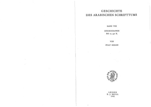 Geschichte des arabischen Schrifttums