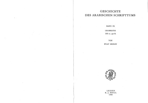 Geschichte des arabischen Schrifttums