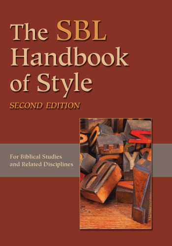 The SBL Handbook of Style