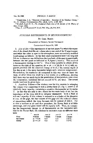 Further Experiments in Microbarometry