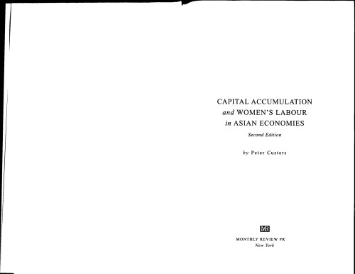 Capital Accumulation and Women's Labour in Asian Economies