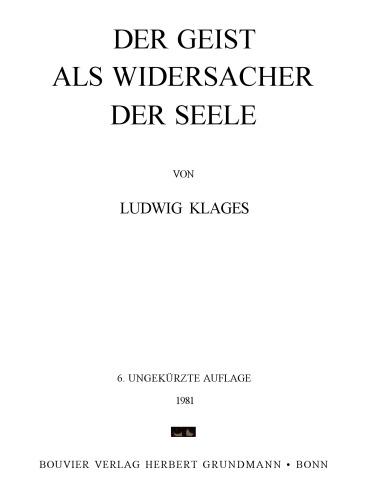 Der Geist als Widersacher der Seele