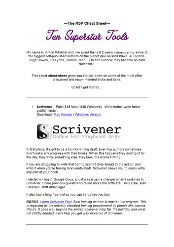 The RSP Cheat Sheet: Ten Superstar Tools
