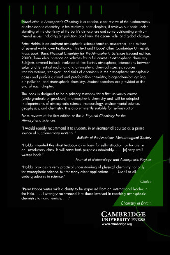 Introduction to Atmospheric Chemistry