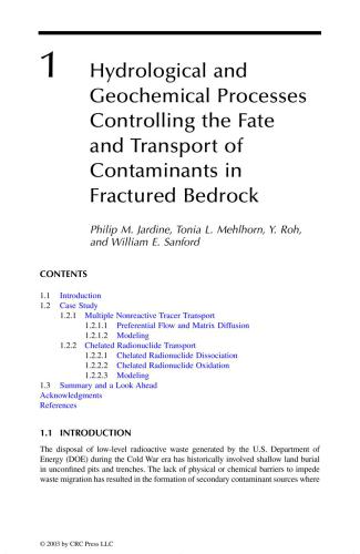 Geochemical and Hydrological Reactivity of Heavy Metals in Soils