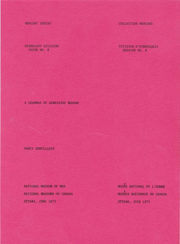 A Grammar of Akwesasne Mohawk