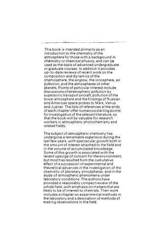 Chemistry of the atmosphere