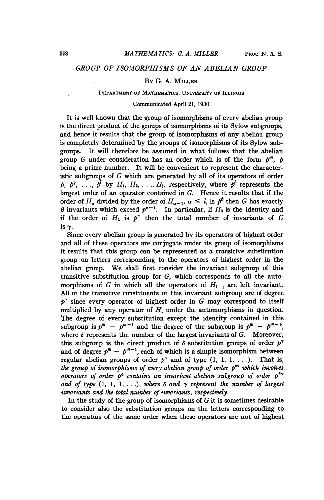 Group of isomorphism of an Abelian group