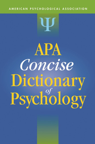 Apa Concise Dictionary of Psychology