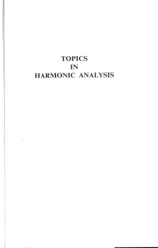 Topics in harmonic analysis