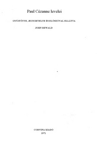 Paul Cézanne levelei