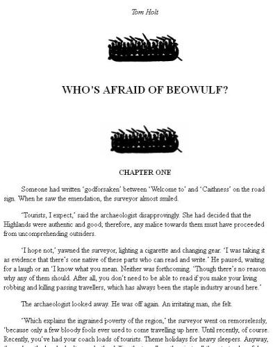 WHO'S AFRAID OF BEOWULF