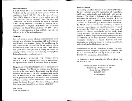 Facing Panic - Self-Help for People with Panic Attacks