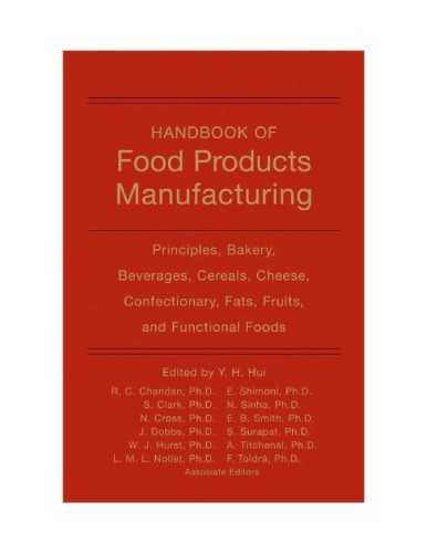 Handbook of food products manufacturing