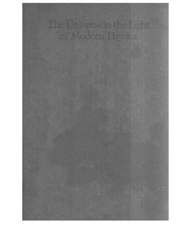 The Universe in the Light of Modern Physics