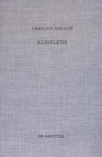 Koheleth: His Language and Thought