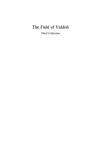 The Field of Yiddish