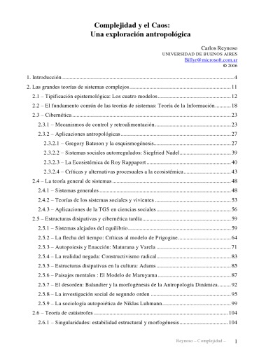 Complejidad y el Caos: Una exploración antropológica