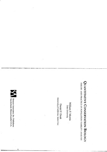 Quantitative Conservation Biology