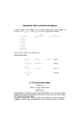 Houben-Weyl Methods in Organic Chemistry: Organonitrogen Compounds