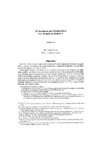 Houben-Weyl Methods in Organic Chemistry: Reduction (4/1d)