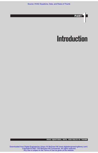 HVAC Equations, Data, and Rules of Thumb