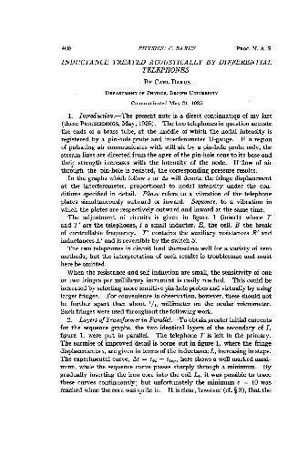 Inductance Treated Acoustically by Differential Telephones