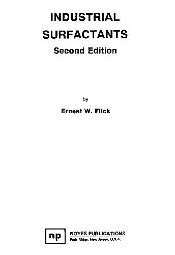 Industrial Surfactants: An Industrial Guide
