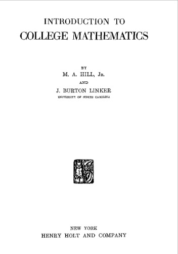 Introduction to college mathematics [Text]