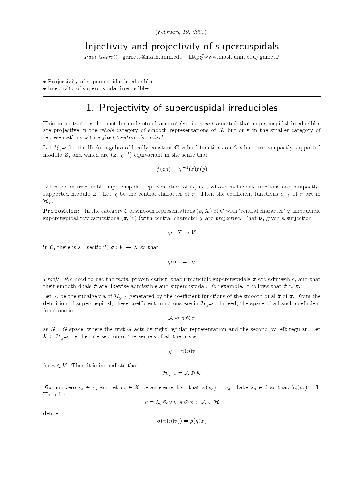 Injectivity and projectivity of supercuspidals