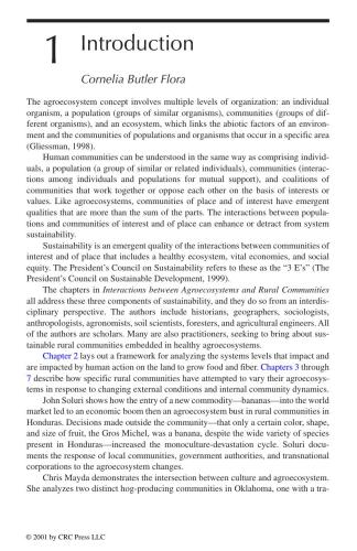 Interactions Between Agroecosystems and Rural Communities