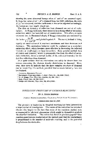 Ionization Produced in Gaseous Reactions