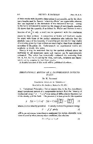 Irrotational motion of a compressible inviscid fluid