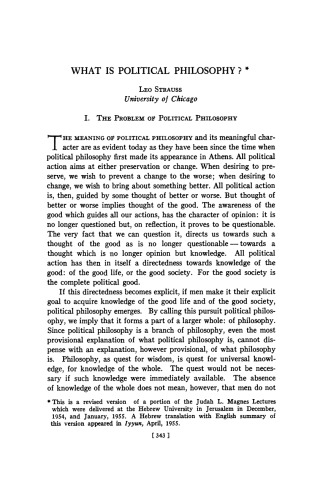 [Article] What is Political Philosophy?
