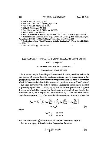 Lagrangian Functions and Schrodingers Rule