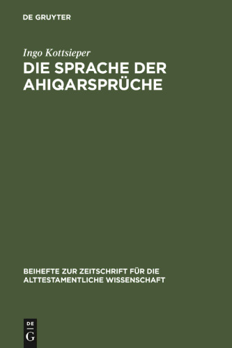 Die Sprache der Aḥiqarsprüche