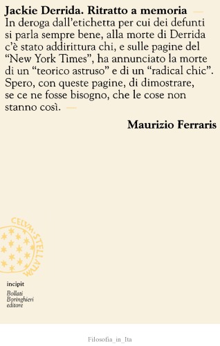 Jackie Derrida: ritratto a memoria