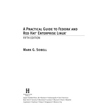 A Practical Guide to Fedora and Red Hat Enterprise Linux