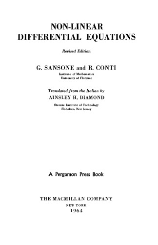 Nonlinear Differential Equations