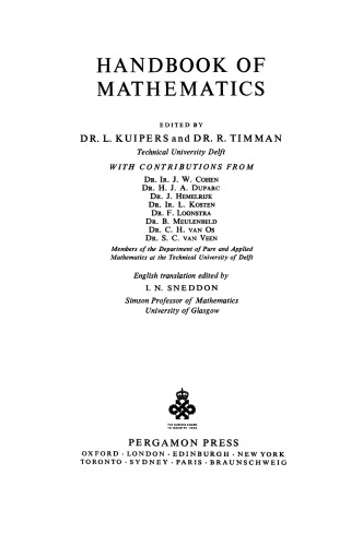 Handbook of Mathematics